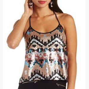 Charlotte Russe sequin tank top, never worn